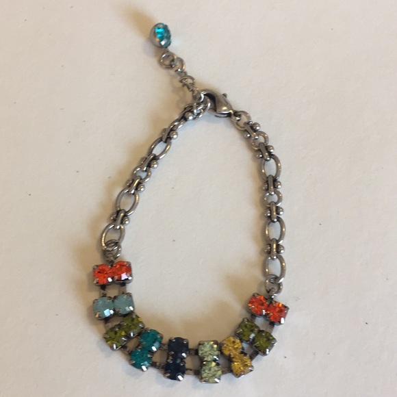 Child’s Colorful Crystals & Silver Bracelet - Picture 4 of 6